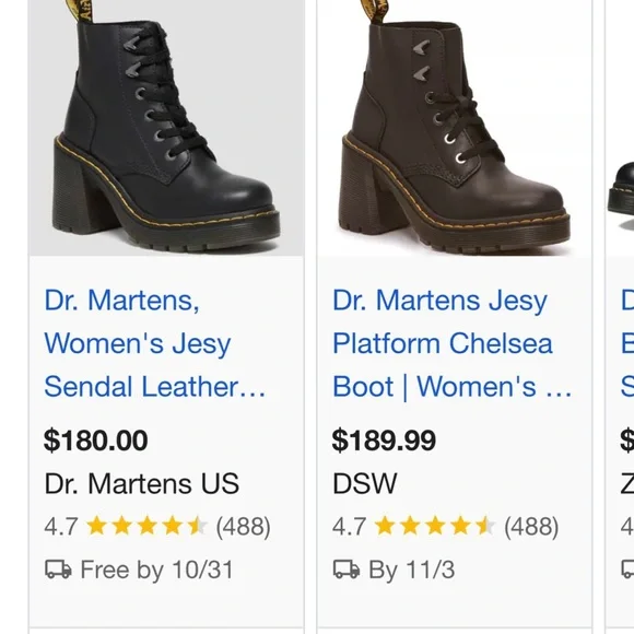 Dr. Martens Jesy Black Lace Up Platform Boots - Picture 14 of 14